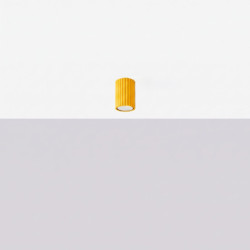 Plafonnier KARBON 10 Jaune Sollux | Spot de Plafond Design GU10