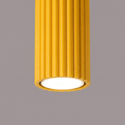 Plafonnier KARBON 10 Jaune Sollux | Spot de Plafond Design GU10