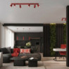 Suspension KARBON 1 Rouge Sollux | Suspension Design GU10