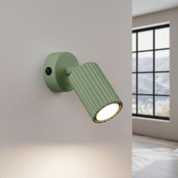 Applique Murale KARBON Sauge avec Interrupteur | Sollux Design