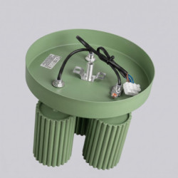 Plafonnier KARBON 3P Sauge Sollux | Luminaire Design GU10