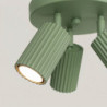 Plafonnier KARBON 3P Sauge Sollux | Luminaire Design GU10