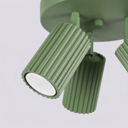 Plafonnier KARBON 3P Sauge Sollux | Luminaire Design GU10