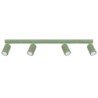 Plafonnier KARBON 4L Sauge Sollux | Luminaire Design GU10