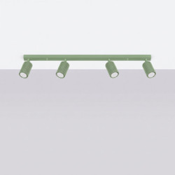 Plafonnier KARBON 4L Sauge Sollux | Luminaire Design GU10