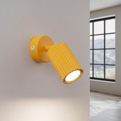 Applique murale KARBON jaune avec interrupteur