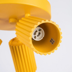 Plafonnier KARBON 3P Jaune Sollux | Luminaire Design GU10