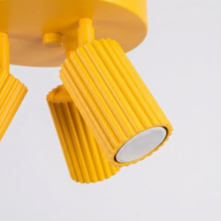 Plafonnier KARBON 3P Jaune Sollux | Luminaire Design GU10