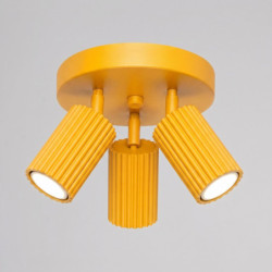 Plafonnier KARBON 3P Jaune Sollux | Luminaire Design GU10