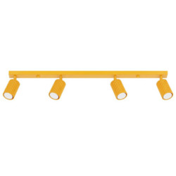 Plafonnier KARBON 4L Jaune Sollux | Luminaire Design GU10