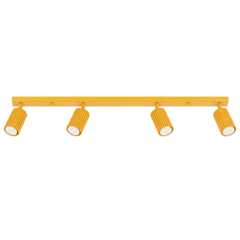 Plafonnier KARBON 4L Jaune Sollux | Luminaire Design GU10