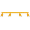 Plafonnier KARBON 4L Jaune Sollux | Luminaire Design GU10