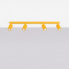 Plafonnier KARBON 4L Jaune Sollux | Luminaire Design GU10