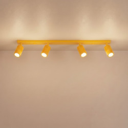 Plafonnier KARBON 4L Jaune Sollux | Luminaire Design GU10