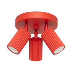Plafonnier KARBON 3P Rouge Sollux | Luminaire Design GU10