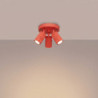 Plafonnier KARBON 3P Rouge Sollux | Luminaire Design GU10