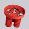 Plafonnier KARBON 3P Rouge Sollux | Luminaire Design GU10