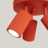 Plafonnier KARBON 3P Rouge Sollux | Luminaire Design GU10