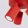 Plafonnier KARBON 3P Rouge Sollux | Luminaire Design GU10
