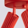 Plafonnier KARBON 3P Rouge Sollux | Luminaire Design GU10