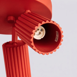 Plafonnier KARBON 3P Rouge Sollux | Luminaire Design GU10