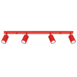 Plafonnier KARBON 4L Rouge Sollux | Luminaire Design GU10