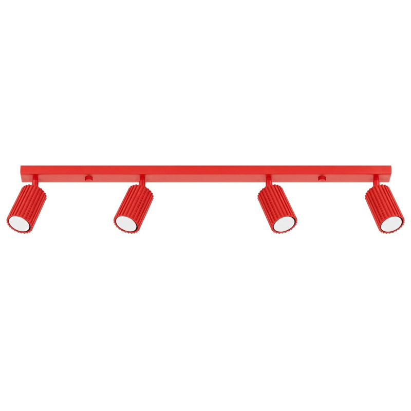 Plafonnier KARBON 4L Rouge Sollux | Luminaire Design GU10