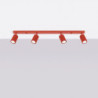 Plafonnier KARBON 4L Rouge Sollux | Luminaire Design GU10