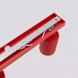 Plafonnier KARBON 4L Rouge Sollux | Luminaire Design GU10
