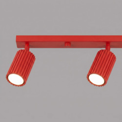 Plafonnier KARBON 4L Rouge Sollux | Luminaire Design GU10