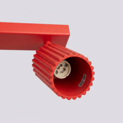 Plafonnier KARBON 4L Rouge Sollux | Luminaire Design GU10