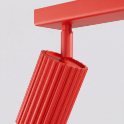 Plafonnier KARBON 4L Rouge Sollux | Luminaire Design GU10