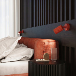Plafonnier KARBON 4L Rouge Sollux | Luminaire Design GU10