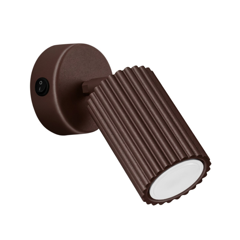 Applique Murale KARBON Brun avec Interrupteur | Sollux Design