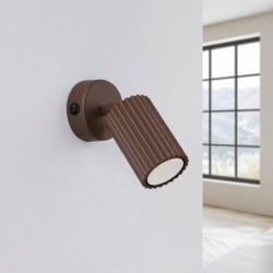Applique Murale KARBON Brun avec Interrupteur | Sollux Design