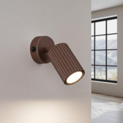 Applique Murale KARBON Brun avec Interrupteur | Sollux Design