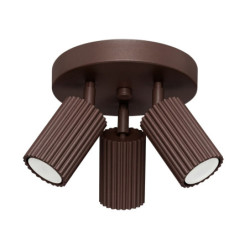 Plafonnier KARBON 3P Brun Sollux | Luminaire Design GU10