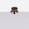 Plafonnier KARBON 3P Brun Sollux | Luminaire Design GU10