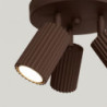 Plafonnier KARBON 3P Brun Sollux | Luminaire Design GU10