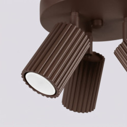 Plafonnier KARBON 3P Brun Sollux | Luminaire Design GU10