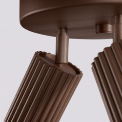 Plafonnier KARBON 3P Brun Sollux | Luminaire Design GU10