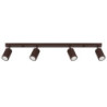 Plafonnier KARBON 4L Brun Sollux | Luminaire Design GU10