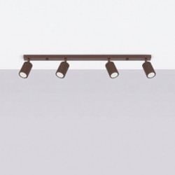 Plafonnier KARBON 4L Brun Sollux | Luminaire Design GU10