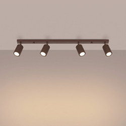 Plafonnier KARBON 4L Brun Sollux | Luminaire Design GU10