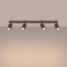 Plafonnier KARBON 4L Brun Sollux | Luminaire Design GU10
