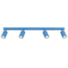 Plafonnier KARBON 4L Azur Sollux | Luminaire Design GU10