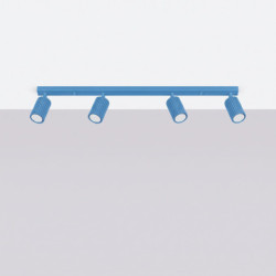 Plafonnier KARBON 4L Azur Sollux | Luminaire Design GU10
