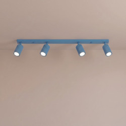 Plafonnier KARBON 4L Azur Sollux | Luminaire Design GU10