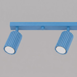Plafonnier KARBON 4L Azur Sollux | Luminaire Design GU10