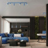 Plafonnier KARBON 4L Azur Sollux | Luminaire Design GU10